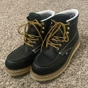 Sureway YW603MS-WP black US men 8.5 US women 10.5 waterproof round toe lace boot